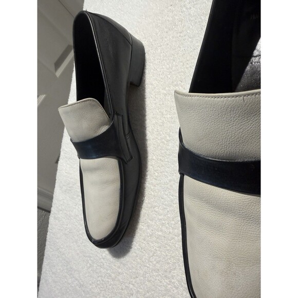 Bally Careno Men’s Leather Loafers Black And Off White Slip-On Shoes Size 8.5 main image 6